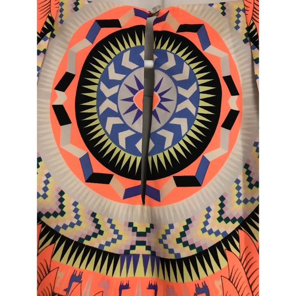 Mara Hoffman Geometric Medallion Print Sleeveless Shift Mini Dress Orange Mens M - Picture 5 of 5